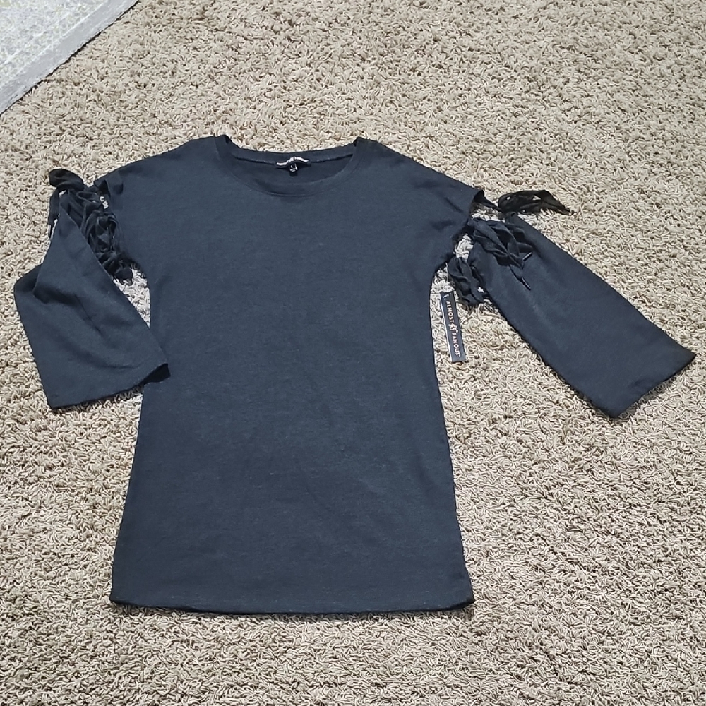 NWT Almost Famous Dress Large Tie Sleeves Crewneck